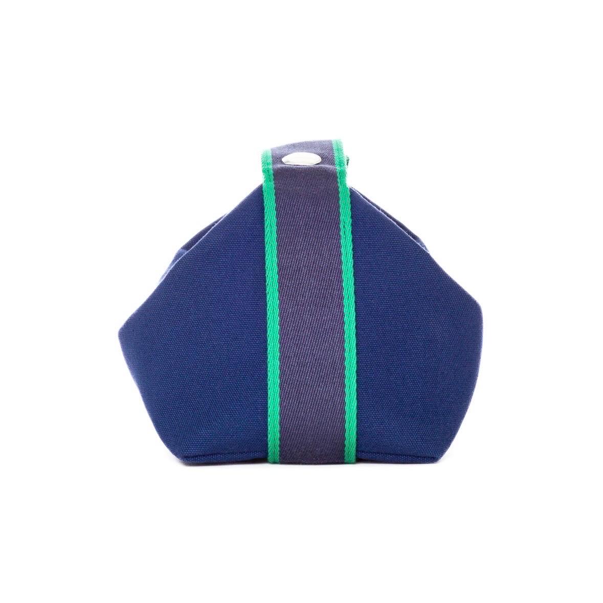 Hermès Blue and Eucalyptus Green Canvas Bride-a-Brac Case Small 2