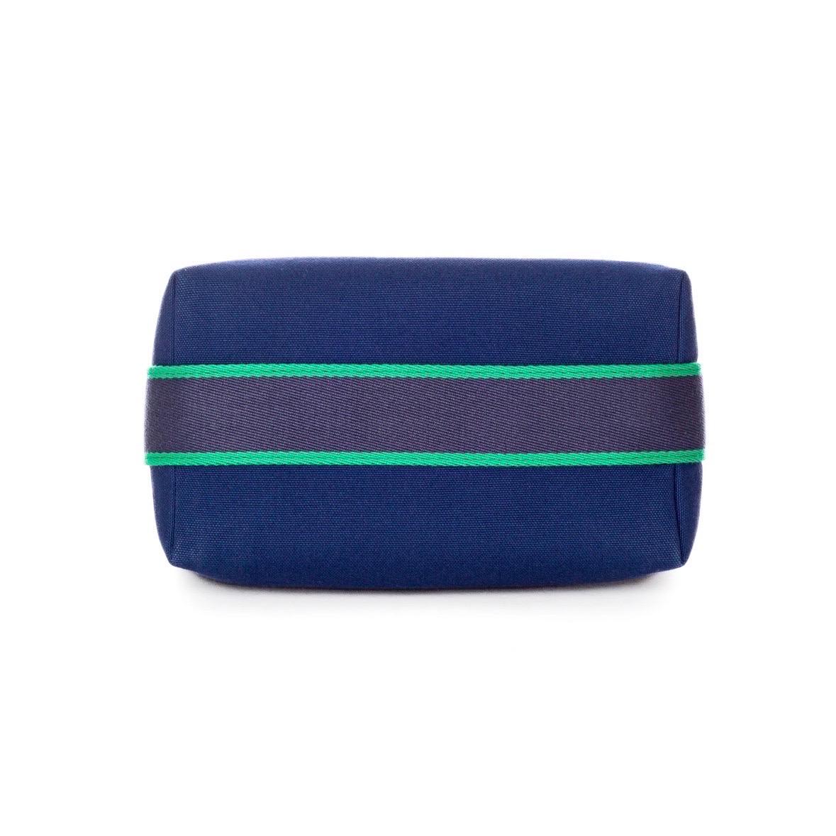 Hermès Blue and Eucalyptus Green Canvas Bride-a-Brac Case Small 4