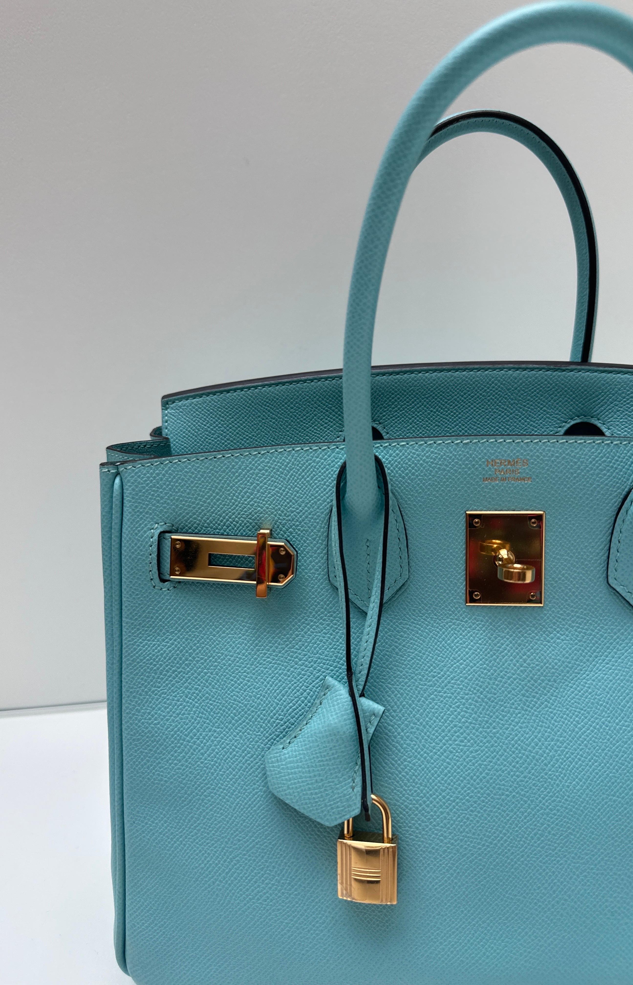 Hermes Blue Atoll Birkin 30 Bag 11