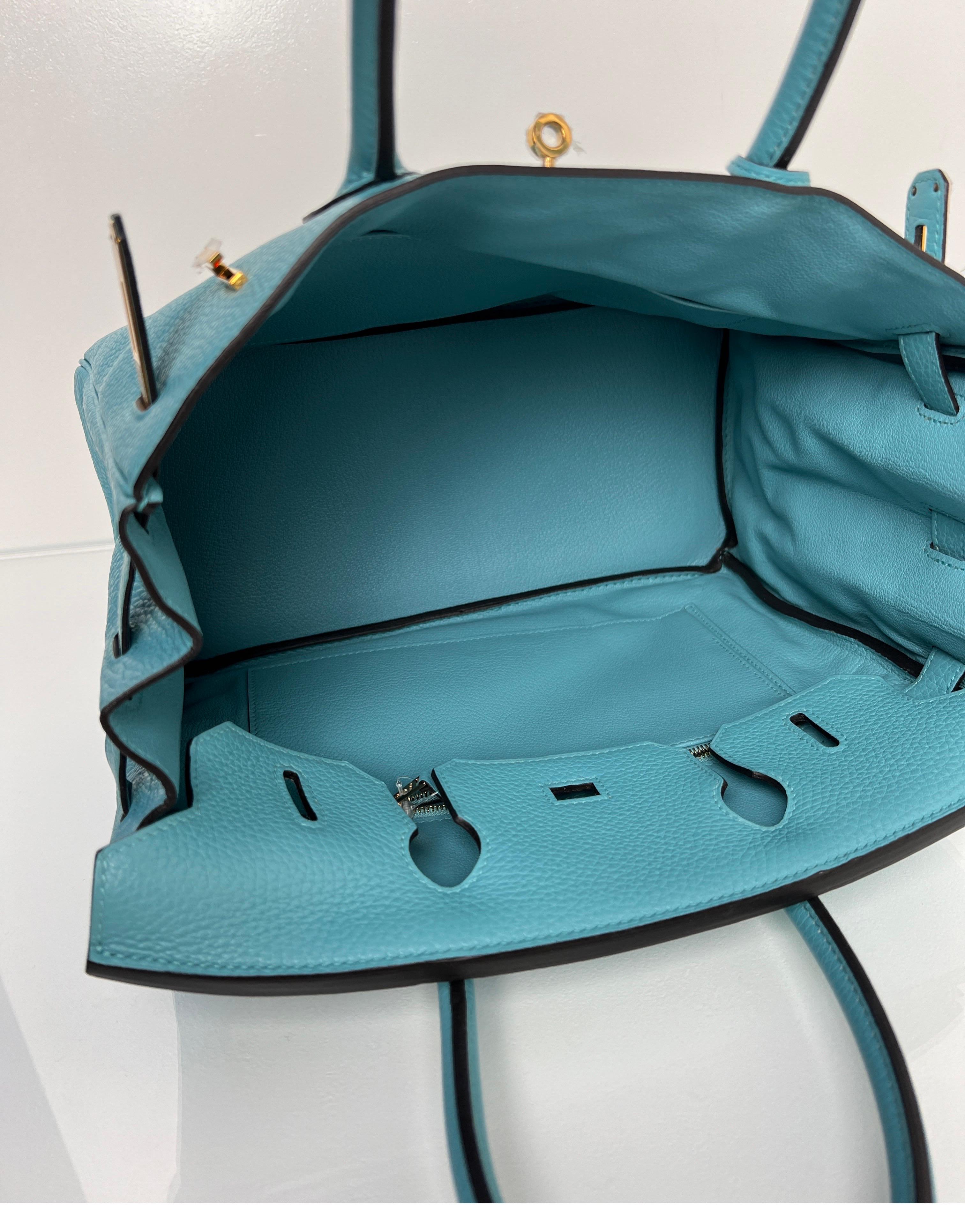 Hermes Blue Atoll Birkin 30 Bag 1