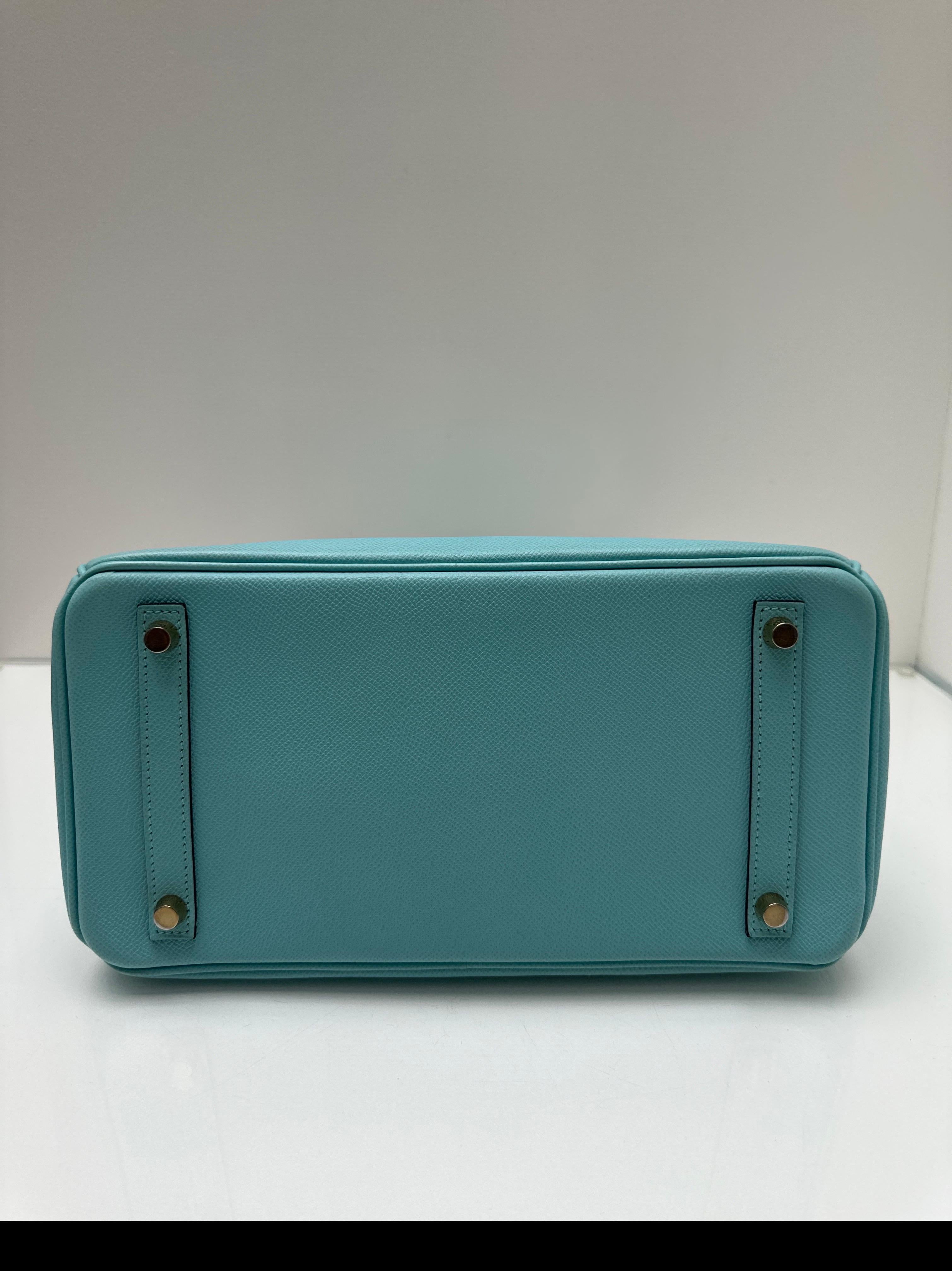 Hermes Blue Atoll Birkin 30 Bag 3