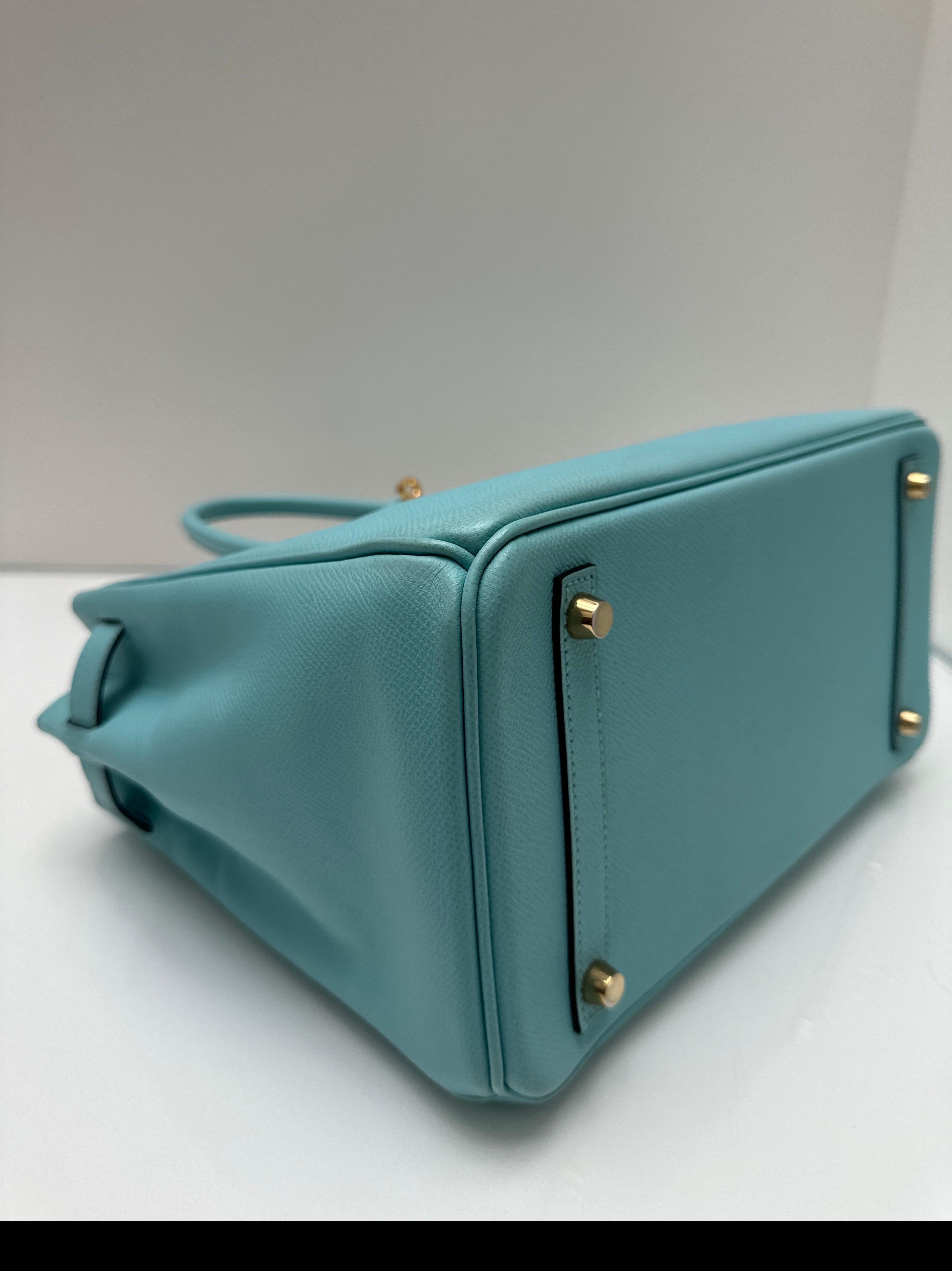 Hermes Blue Atoll Birkin 30 Bag 4
