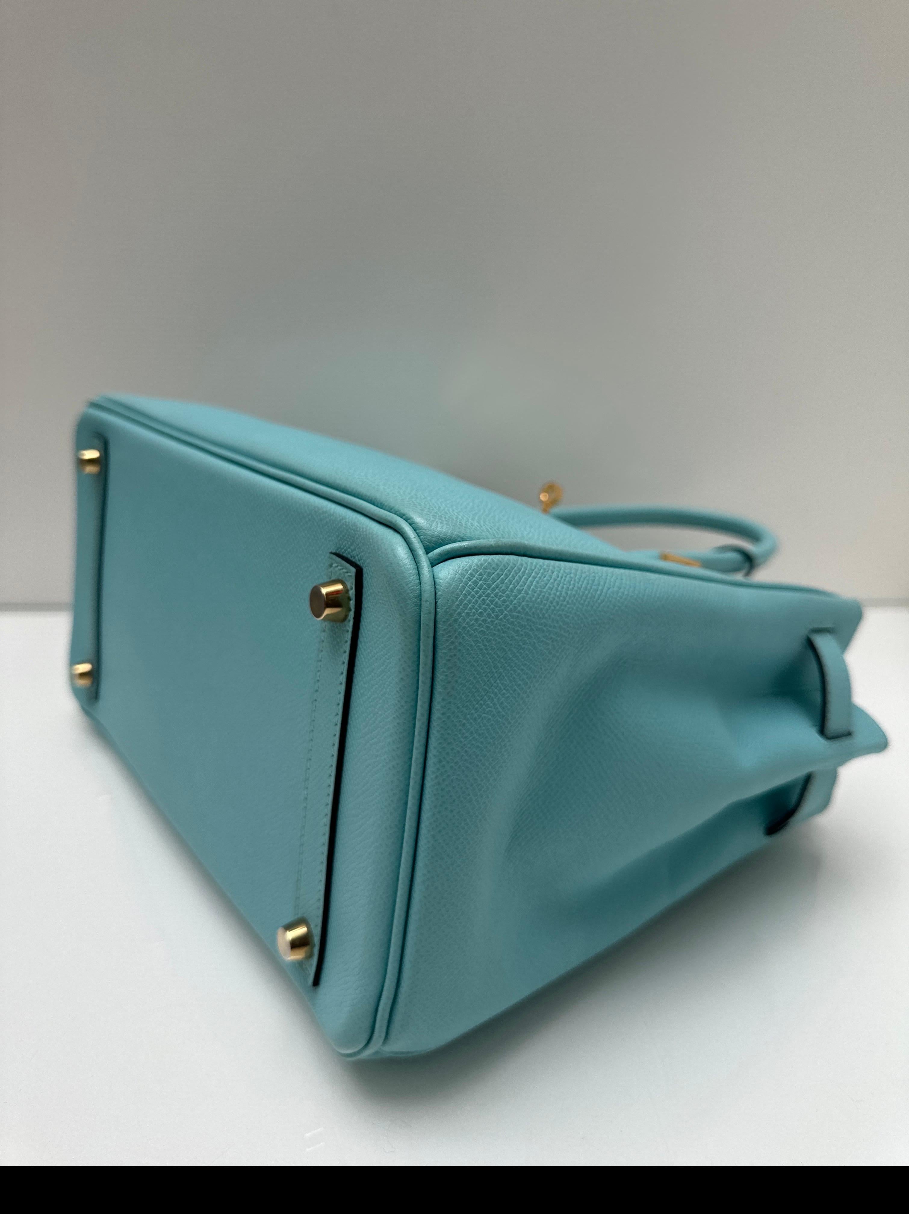Hermes Blue Atoll Birkin 30 Bag 5
