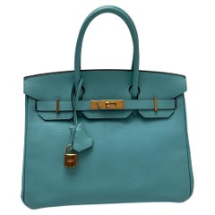 Hermes Blue Atoll Birkin 30 Bag