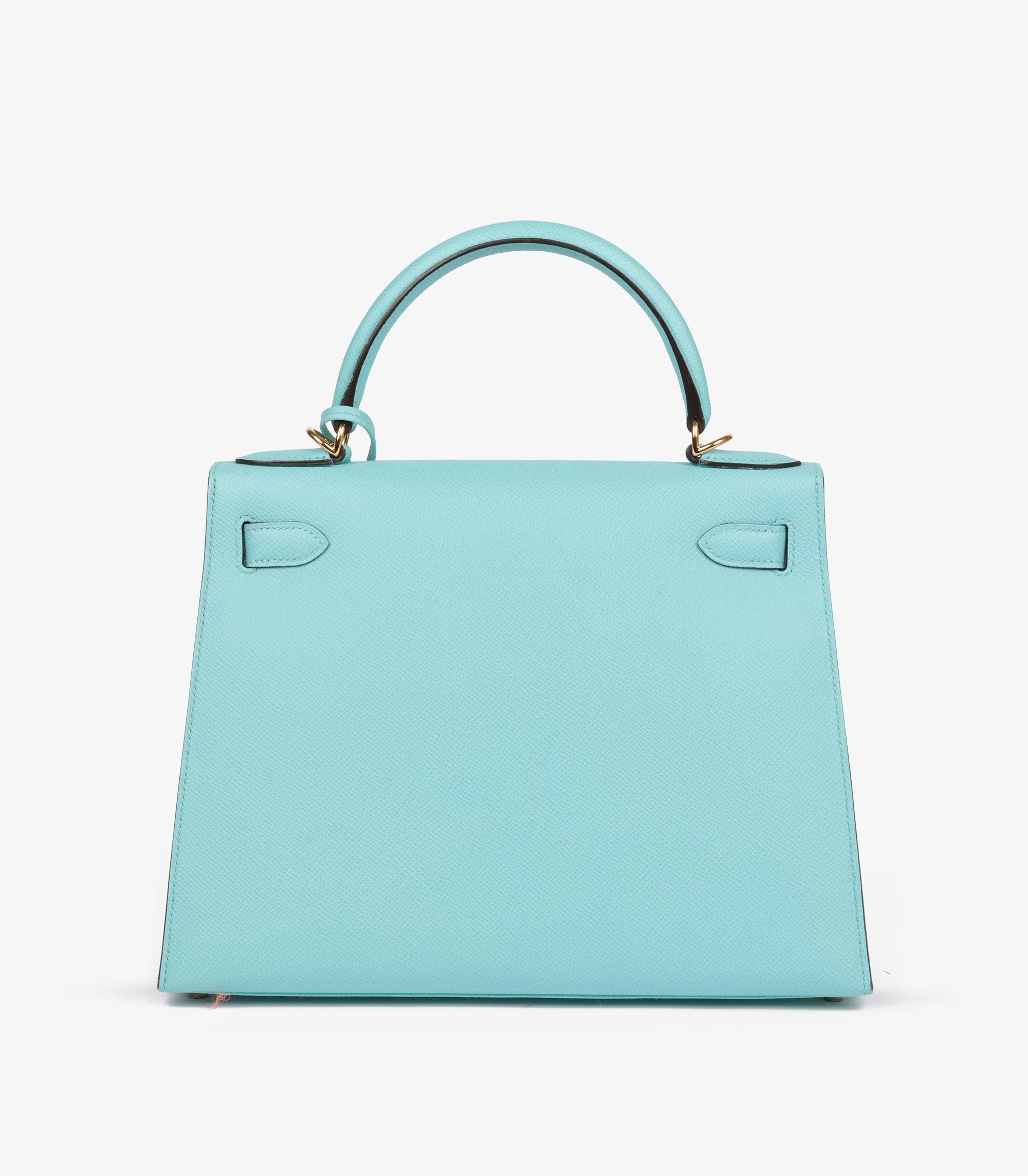 Hermès Blue Atoll Epsom Leather Kelly 28cm Sellier 1
