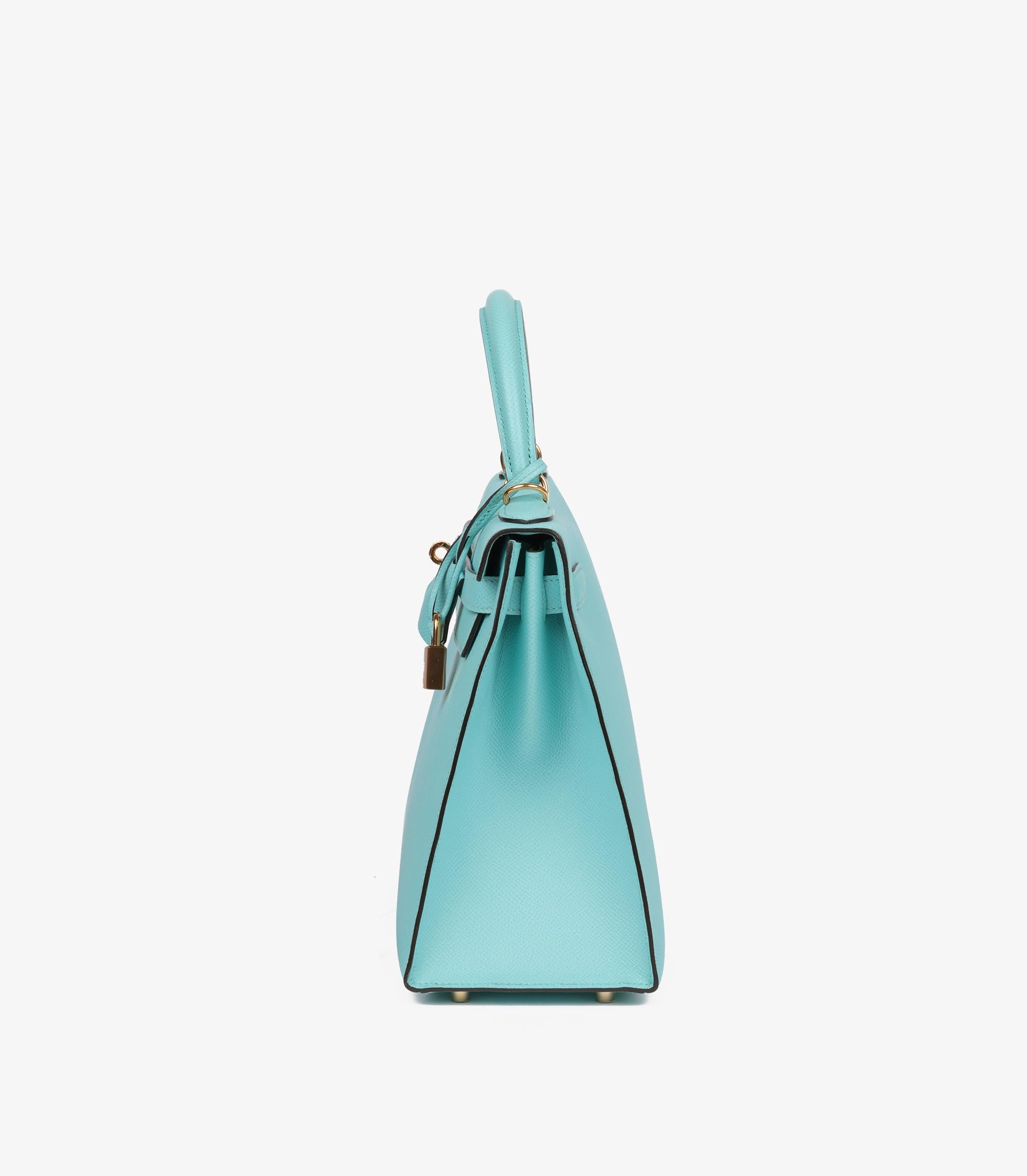 Hermès Blue Atoll Epsom Leather Kelly 28cm Sellier 2