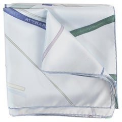 Hermès Blue Attrape Tes Rêves Carré 90 Silk Scarf