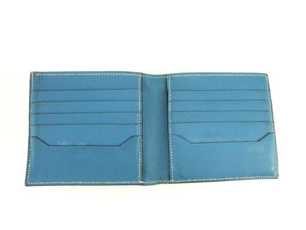 Hermès Blue Bifold 218459 Wallet For Sale 3
