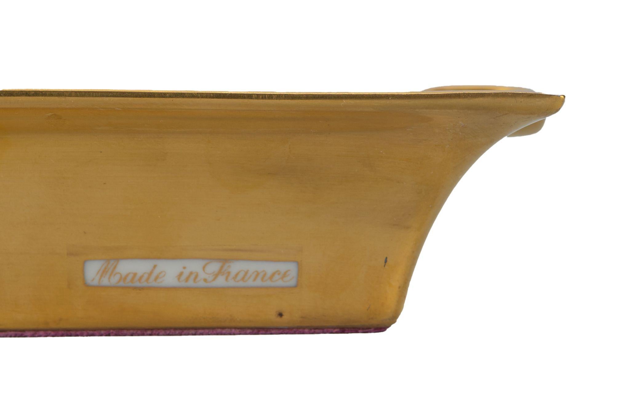 da uomo o donna Posacenere in porcellana Hermès Blue Bird Gold in vendita