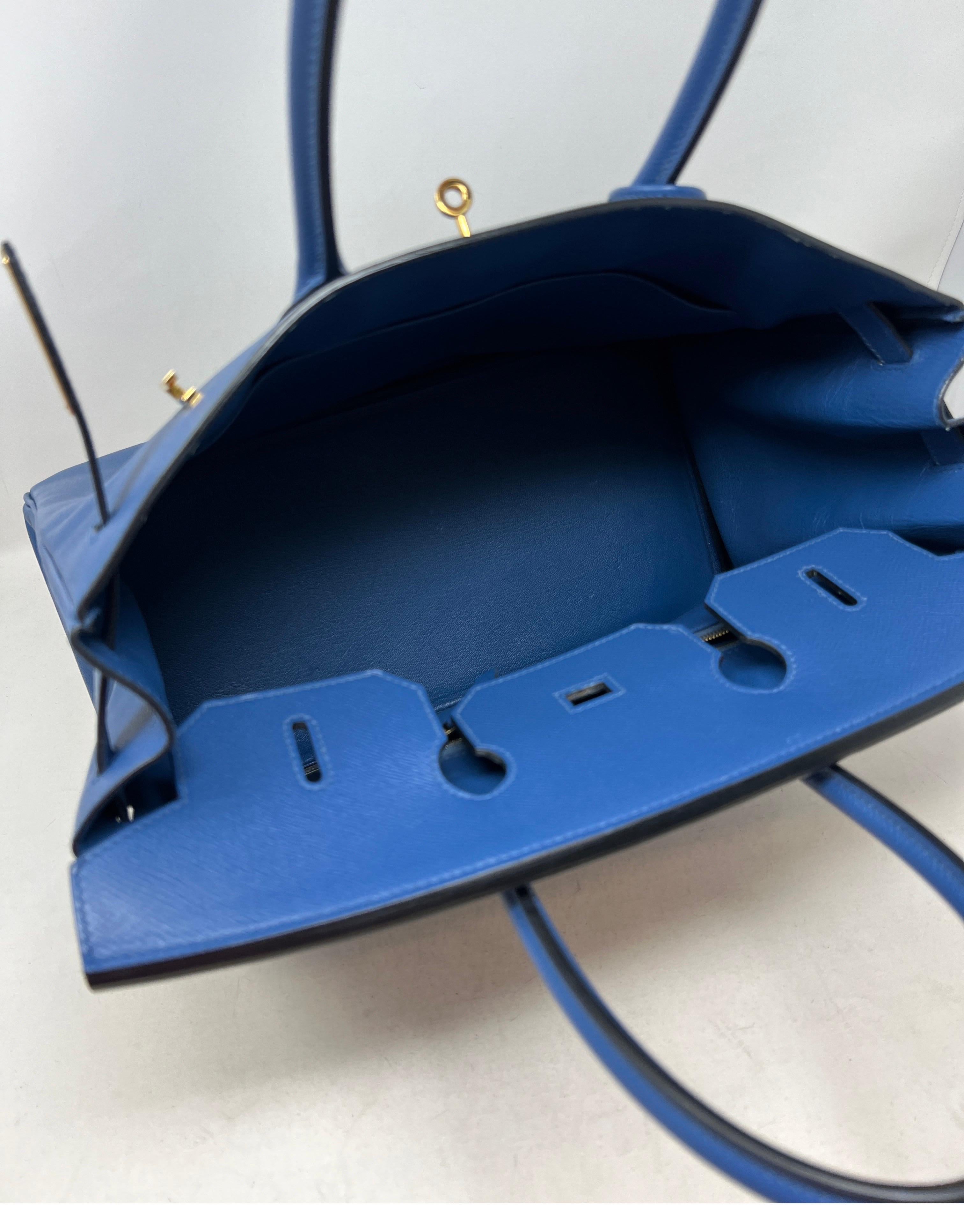 Hermes Blue Birkin 35 Bag 7
