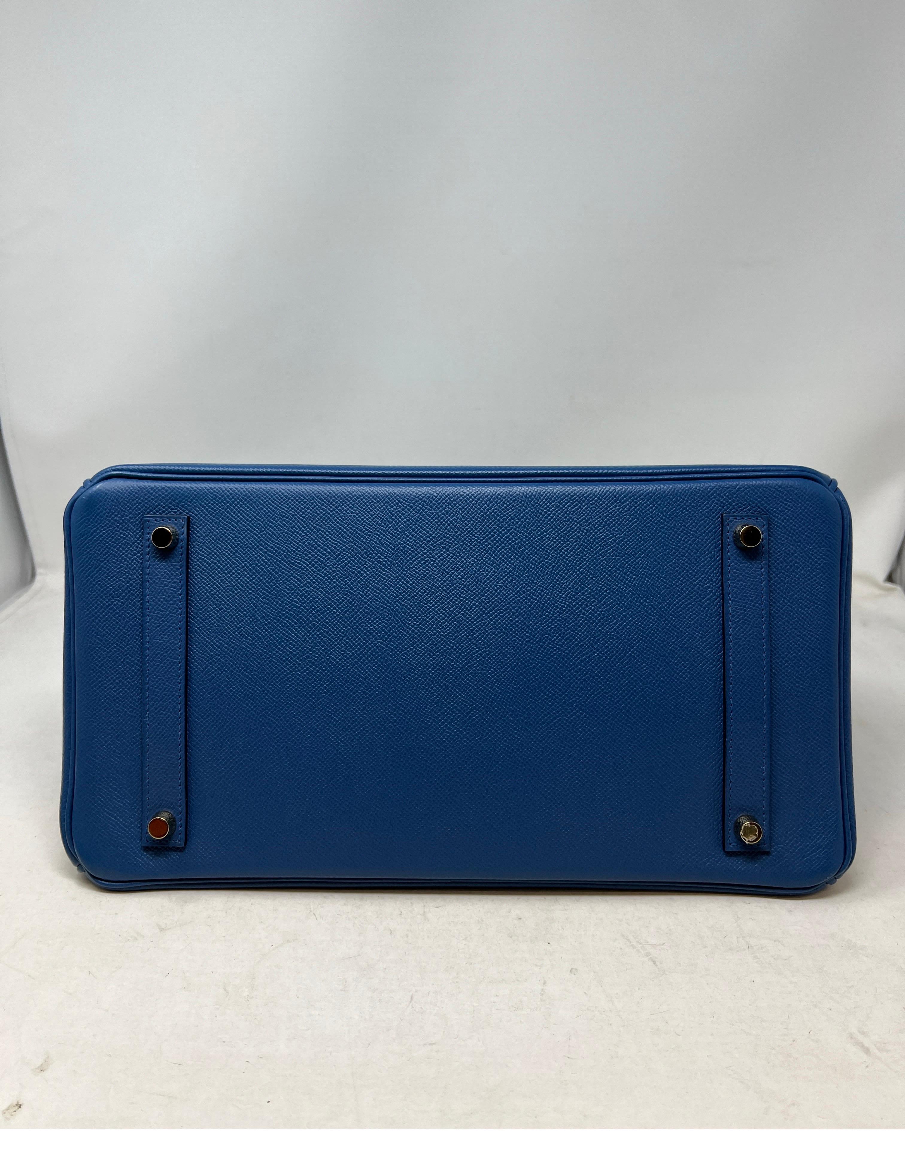 Hermes Blue Birkin 35 Bag 2