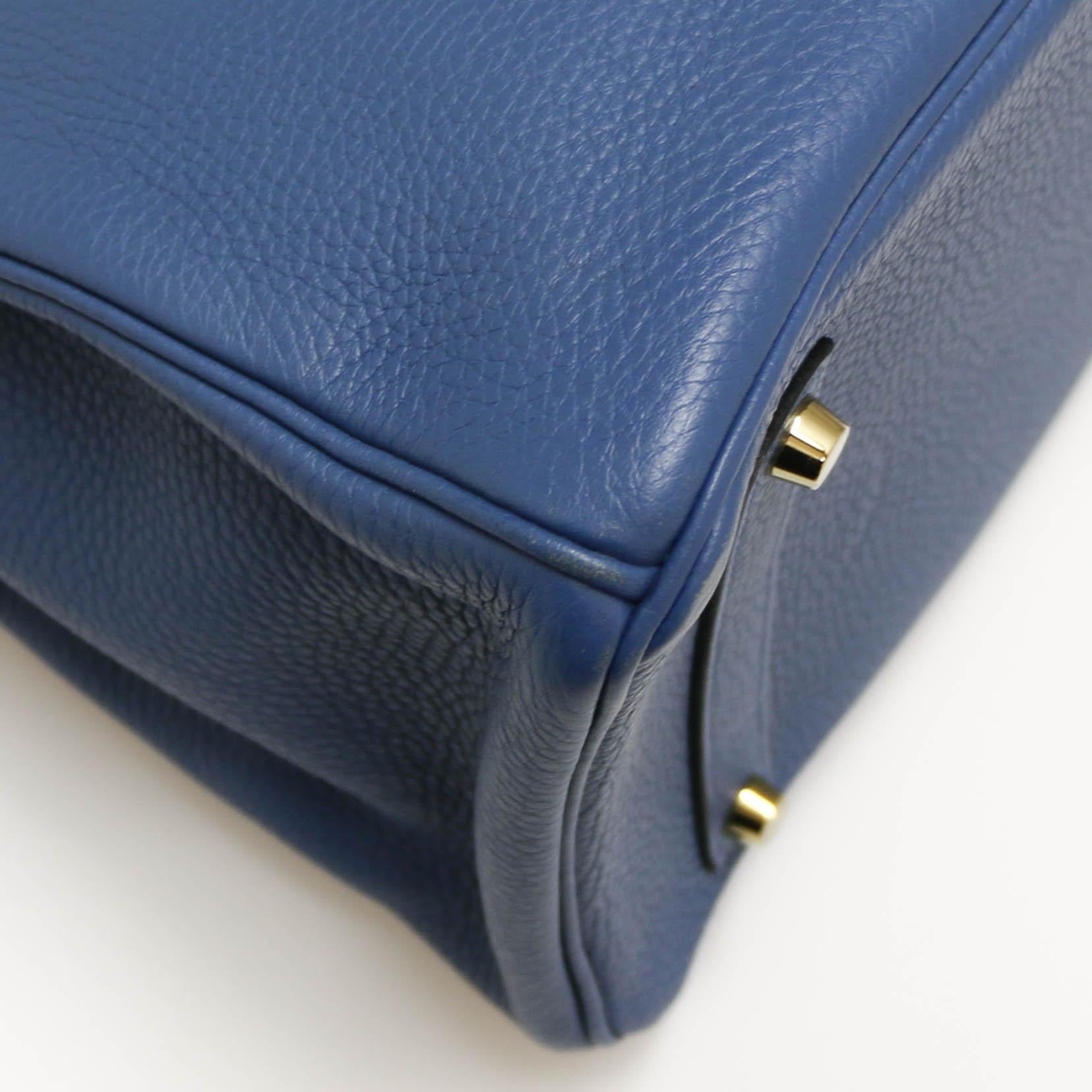 Hermès Blue Birkin 35 Togo Leather For Sale 2