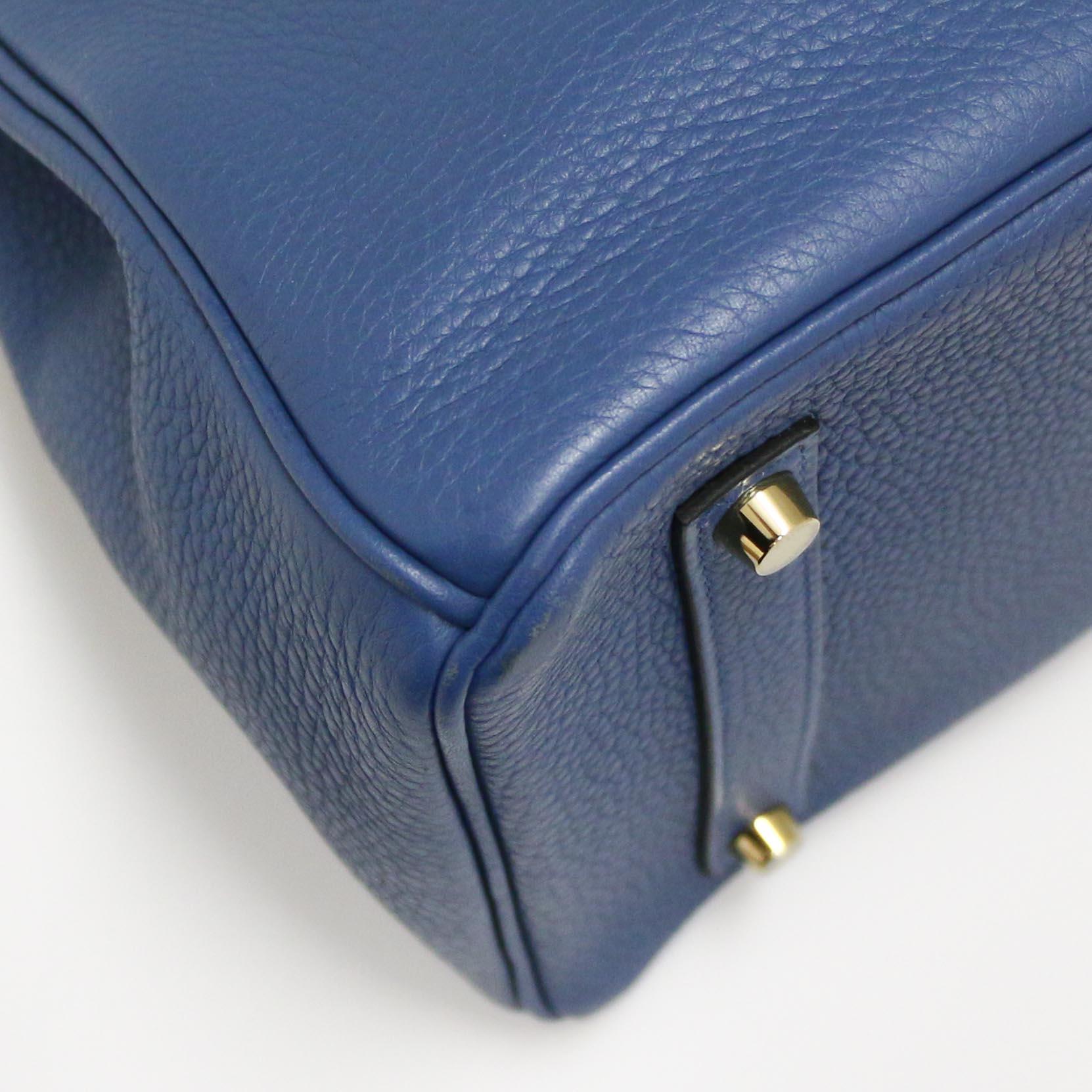 Hermès Blue Birkin 35 Togo Leather For Sale 4