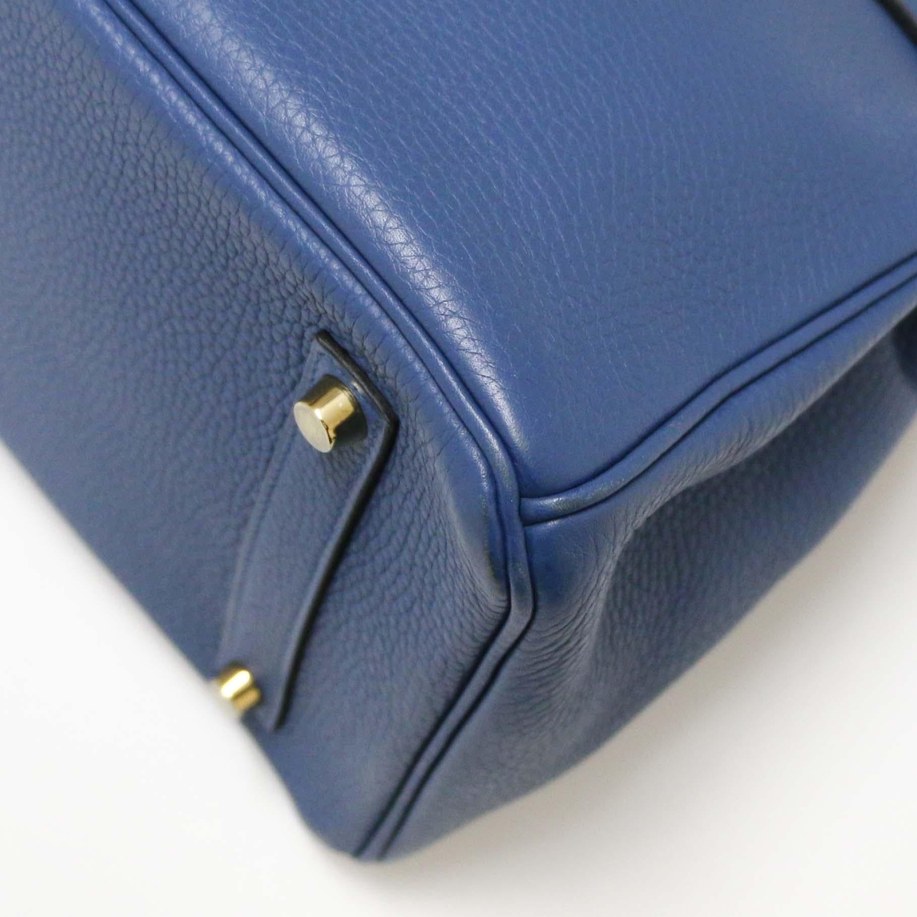 Hermès Blue Birkin 35 Togo Leather For Sale 5
