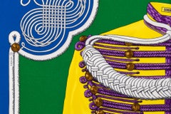 Hermès Blue Brandebourg Gavroche Scarf New in Box