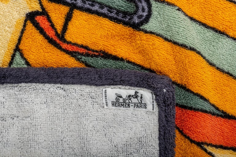 Hermes Blue Brides Vintage Beach Towel For Sale at 1stDibs
