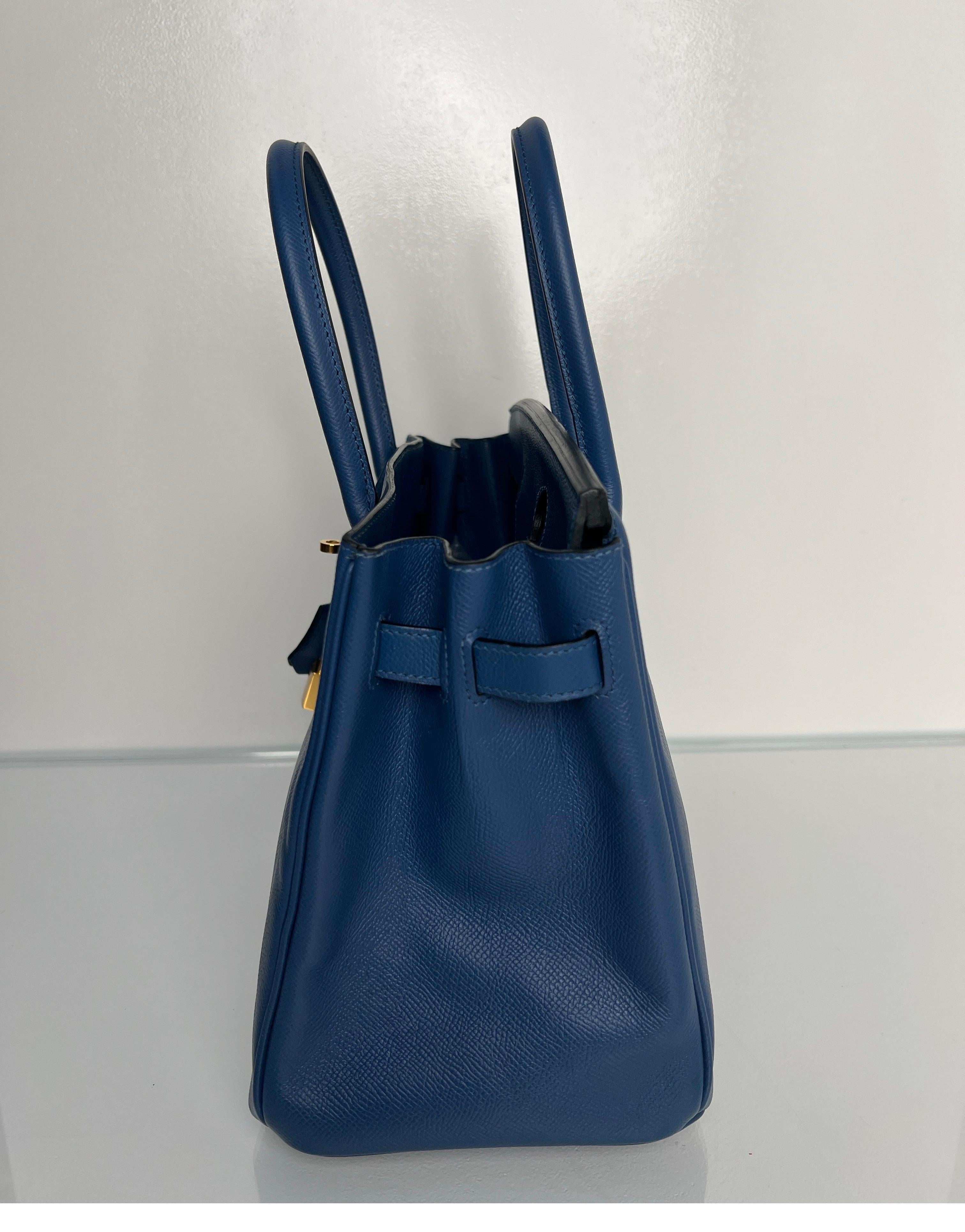 Hermes Blue Brighton Birkin 30 Bag 2