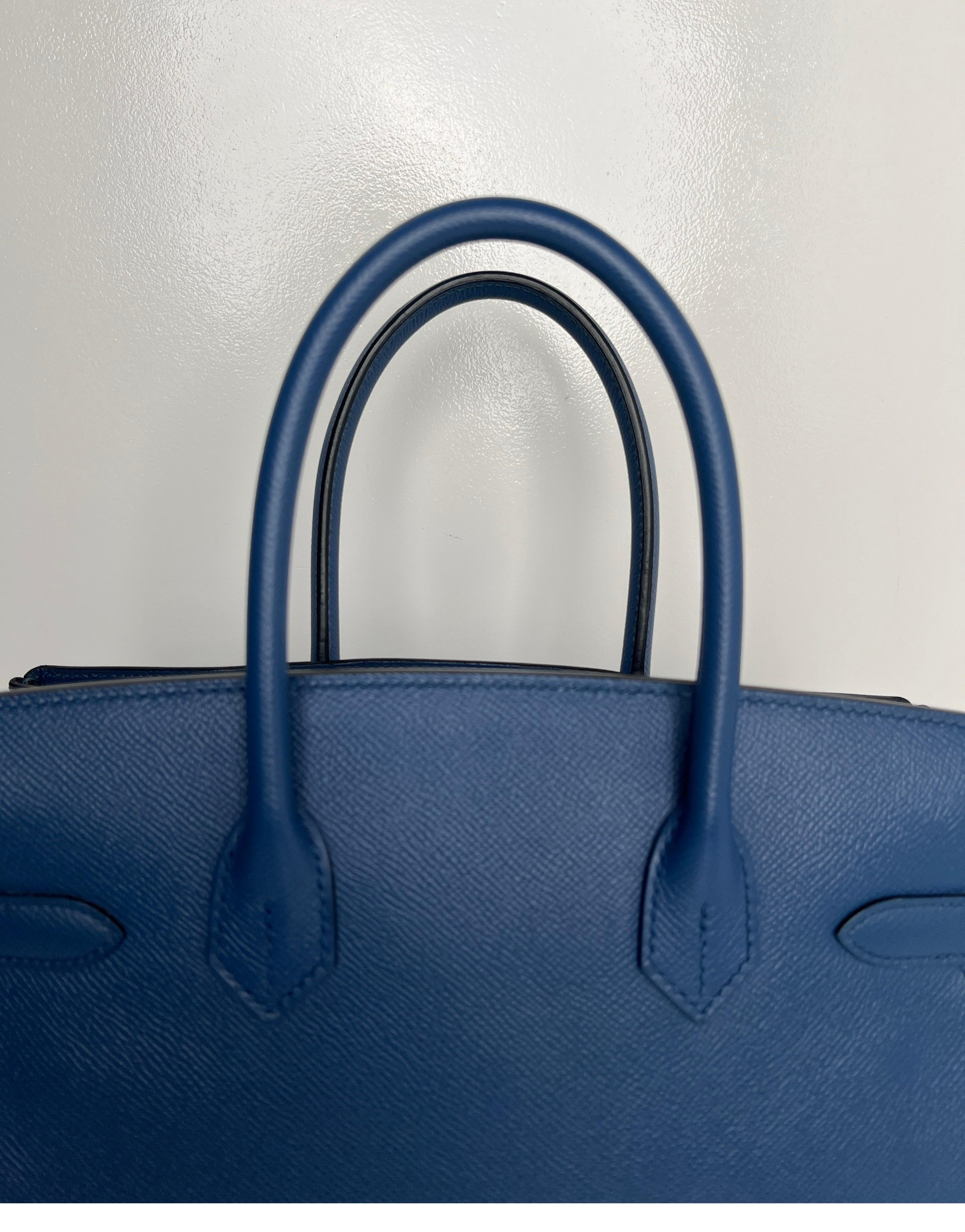 Hermes Blue Brighton Birkin 30 Bag 4