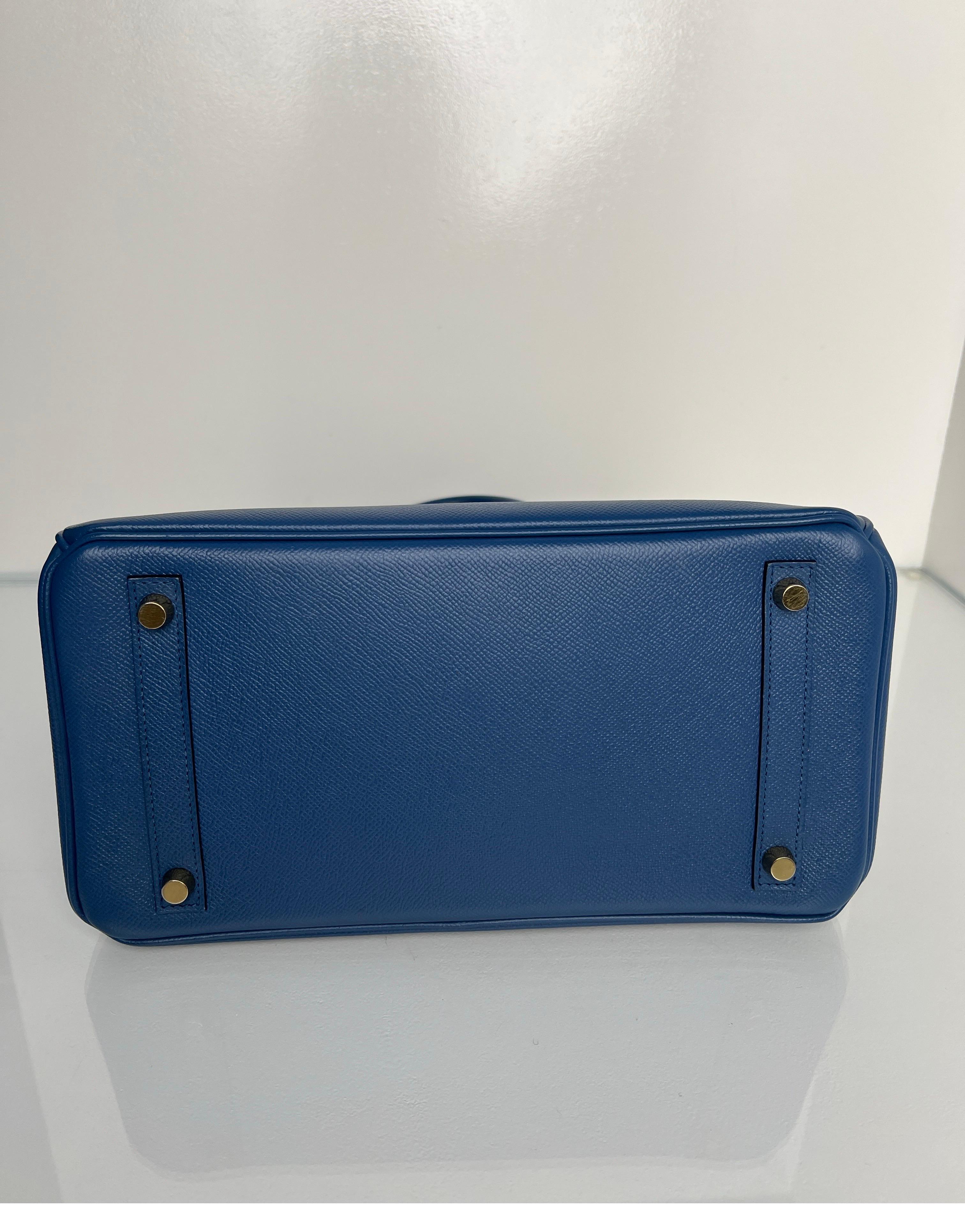 Hermes Blue Brighton Birkin 30 Bag 5