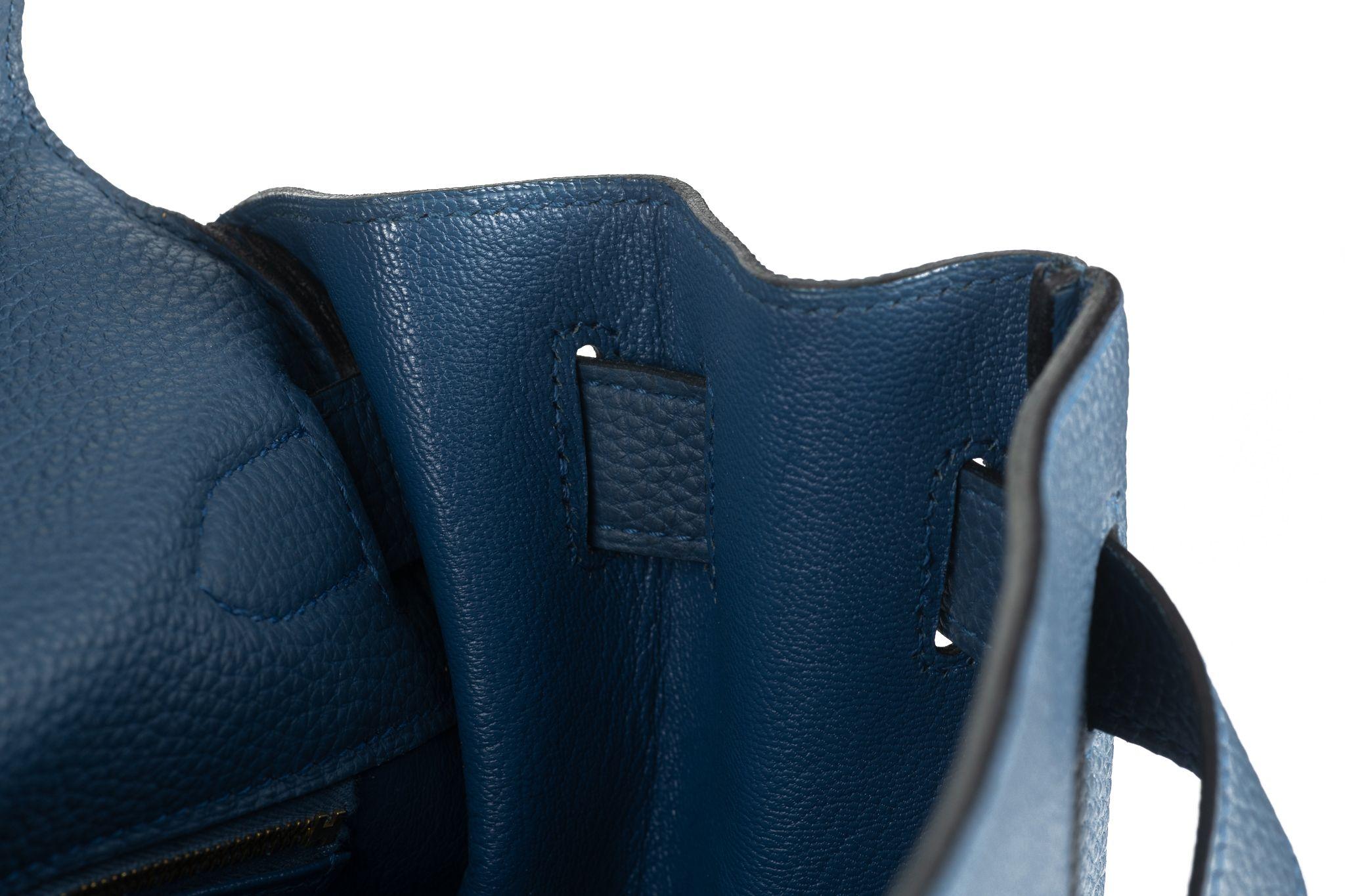 Hermès Blue Brighton Kelly Retourne 40 For Sale 8
