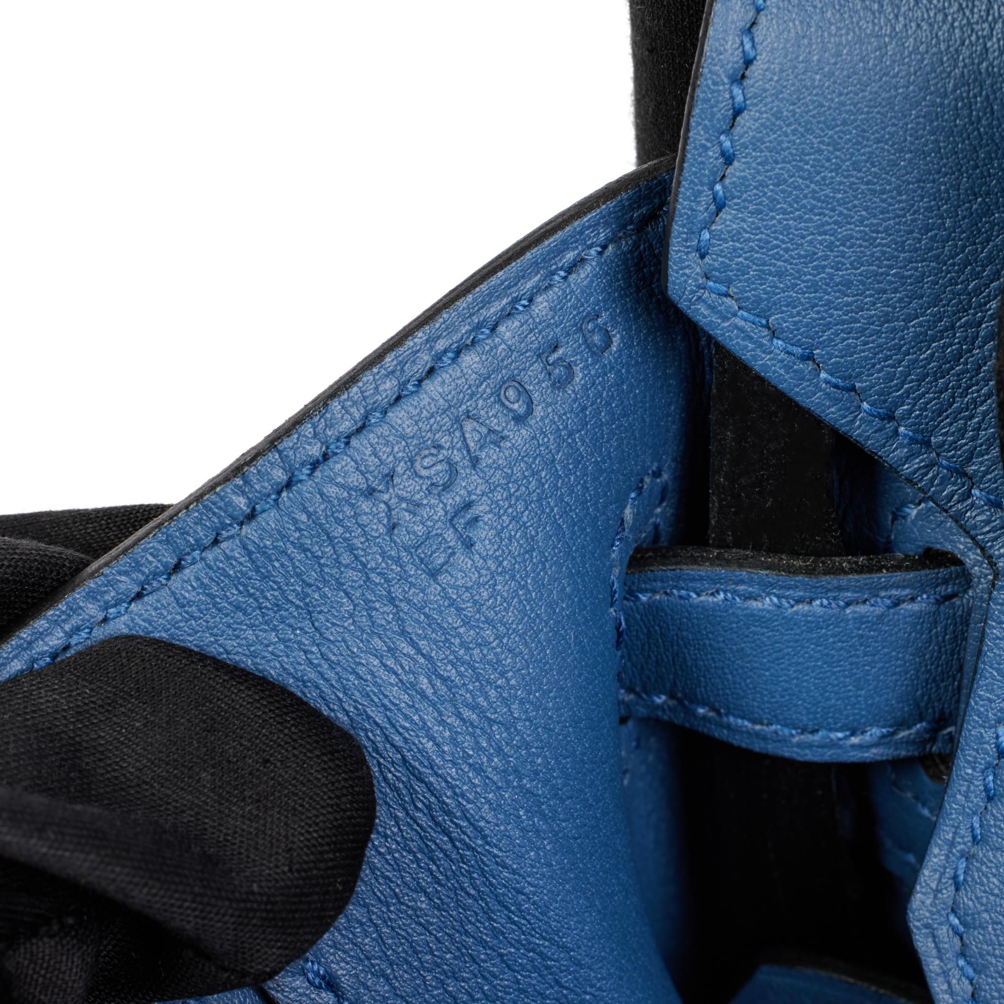 HERMÈS Bleu Brighton Swift Cuir Birkin 25cm Retourne 9
