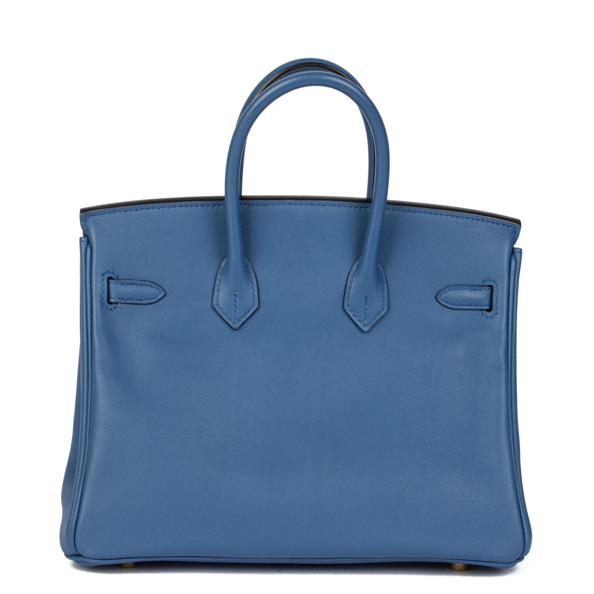 HERMÈS Bleu Brighton Swift Cuir Birkin 25cm Retourne 1
