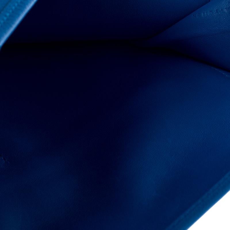 Hermes Blue Brighton Swift Leather Elan 29 Jige Clutch 1