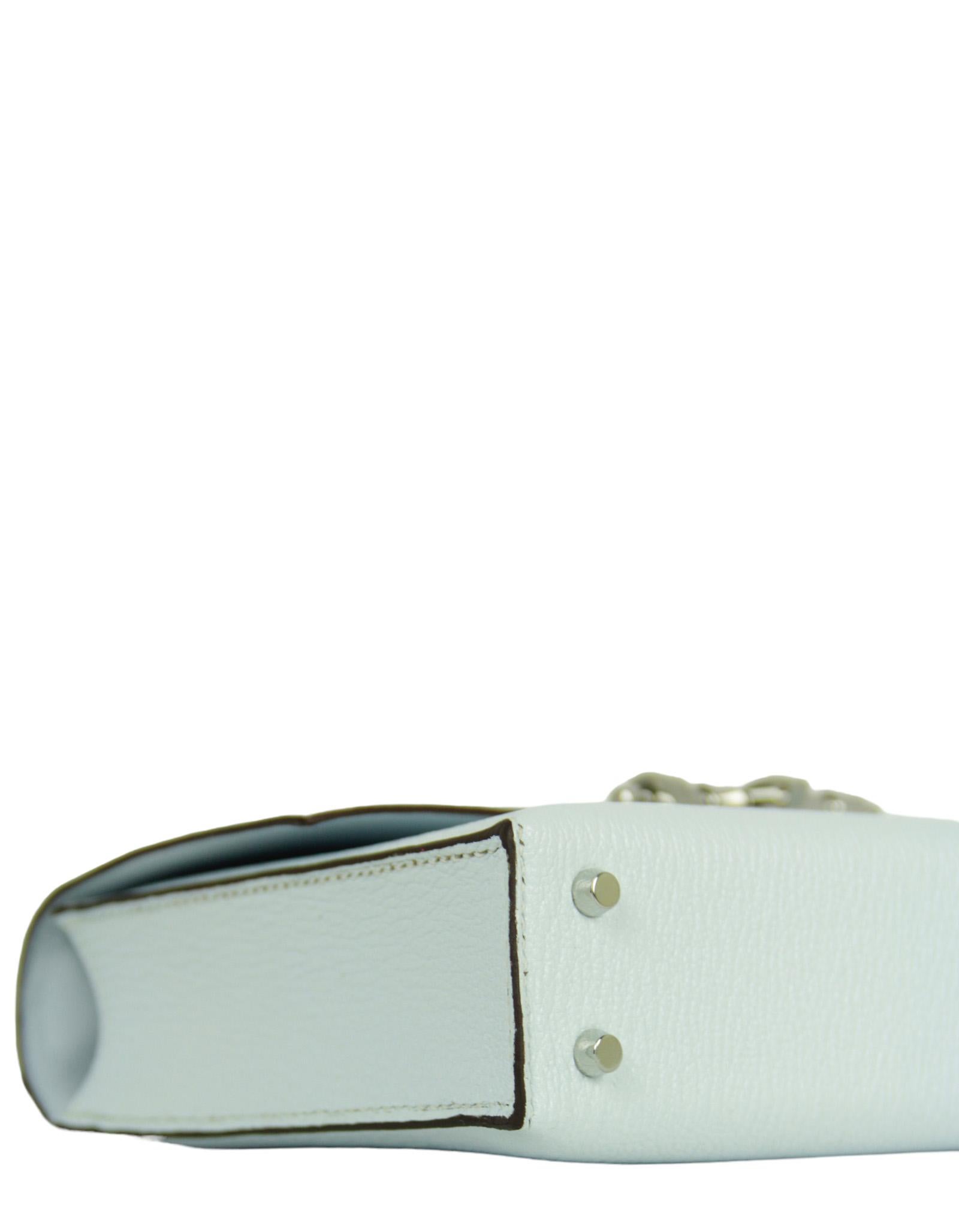Women's Hermes Blue Brume Chevre Leather  Mini Verrou Chaine Shoulder Bag rt. $8150 For Sale