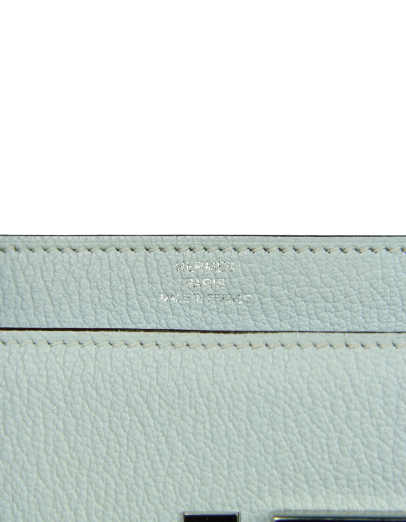 Hermes Blue Brume Chevre Leather  Mini Verrou Chaine Shoulder Bag rt. $8150 For Sale 4