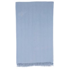Hermes Blue Cashmere and Silk Stole