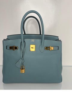 Hermes Blue Ciel Birkin 35 Bag