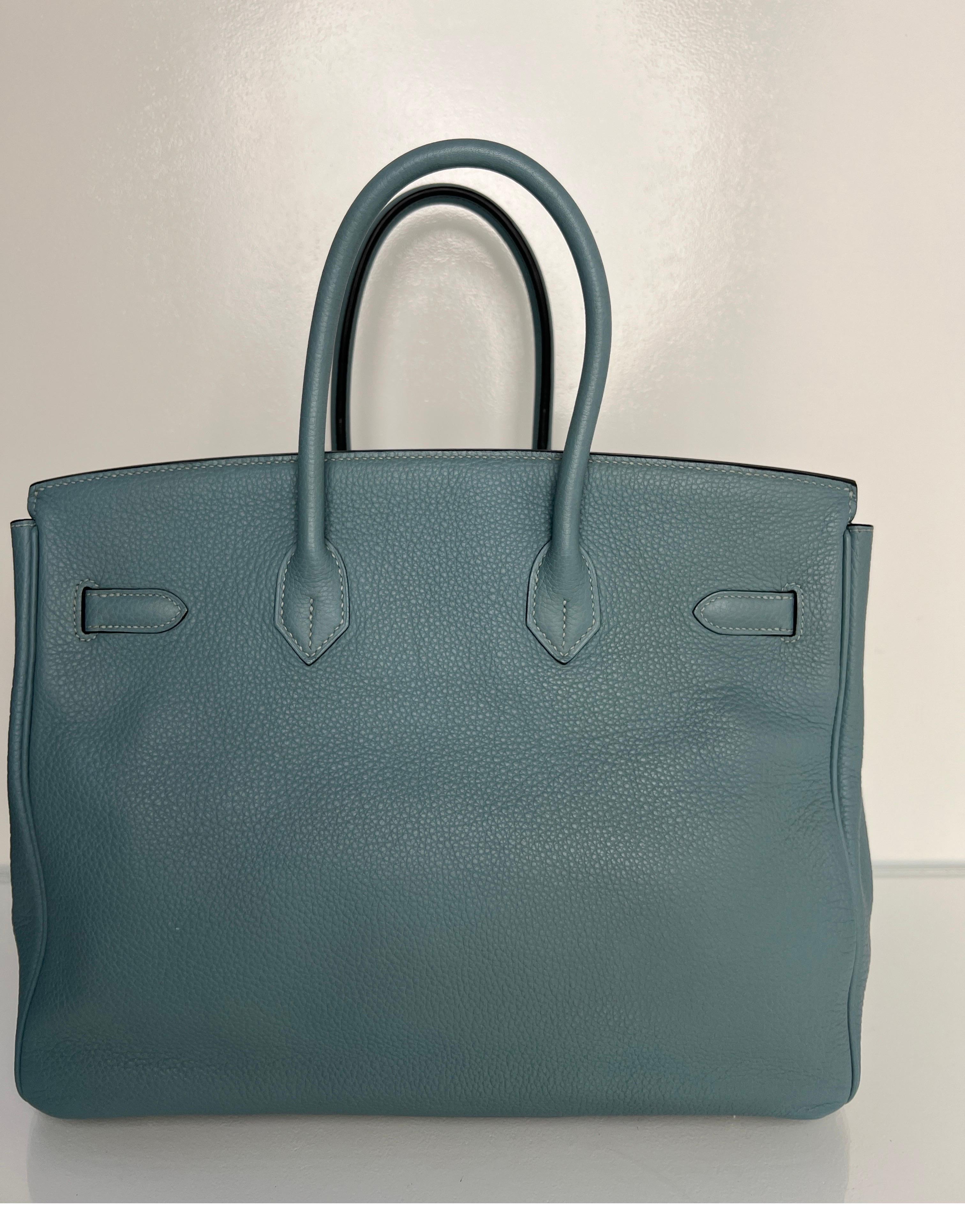 Hermes Blau Ciel Birkin 35 Tasche 1