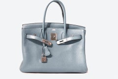 Hermès Blue Ciel Togo 30 cm Birkin Bag