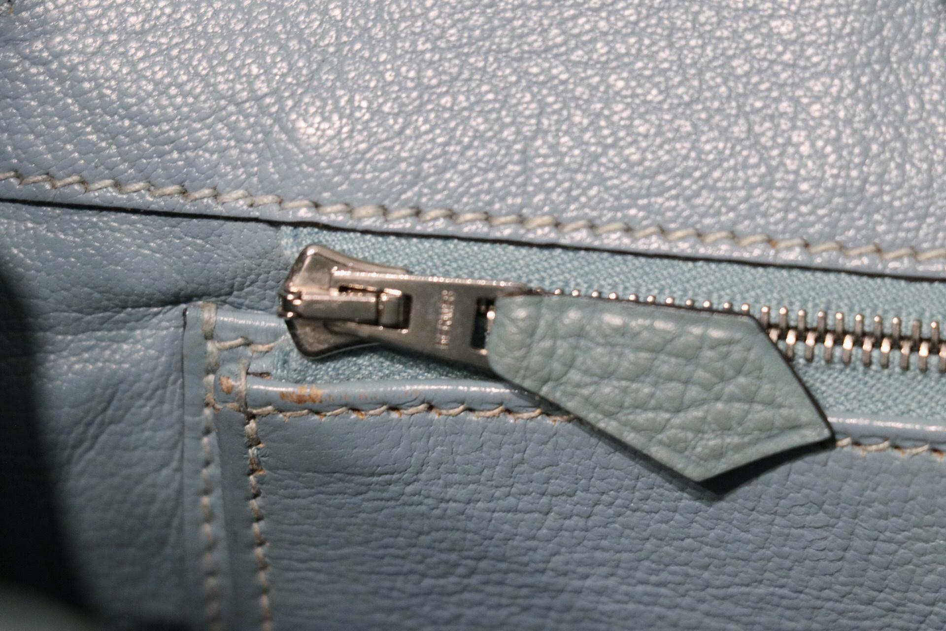 Hermès Blue Ciel Togo 30 cm Birkin Bag In Good Condition In Palm Beach, FL