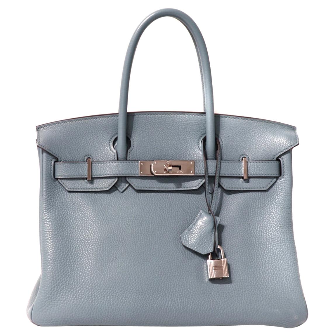 Hermès Blue Ciel Togo 30 cm Birkin Bag