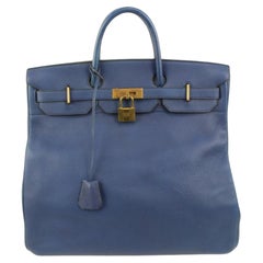 A NATUREL FJORD LEATHER HAC BIRKIN 45 WITH GOLD HARDWARE, HERMÈS, 1987