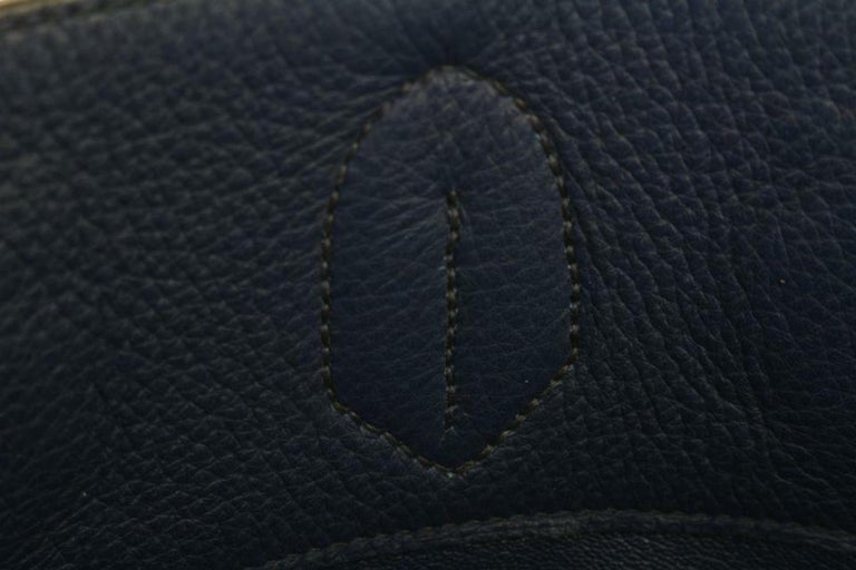 Hermès, Bags, Herms Blue Clemence Leather Haut A Courroies Birkin 45 Hac  S27h9a