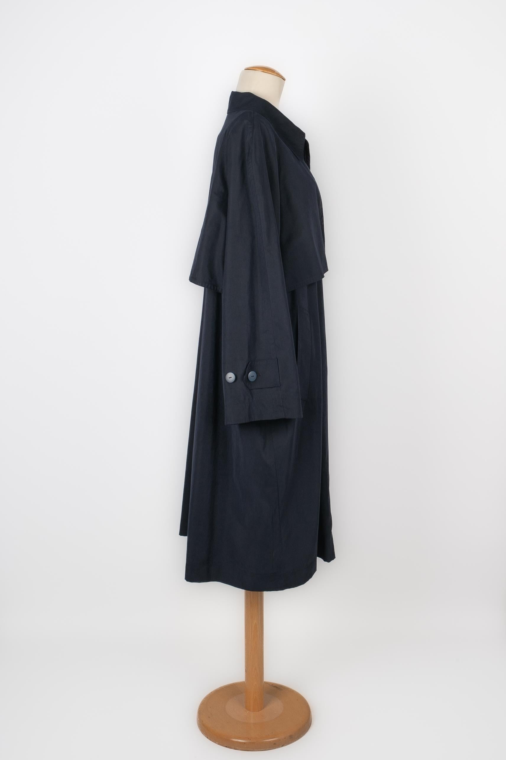 Abrigo azul Hermès Negro
