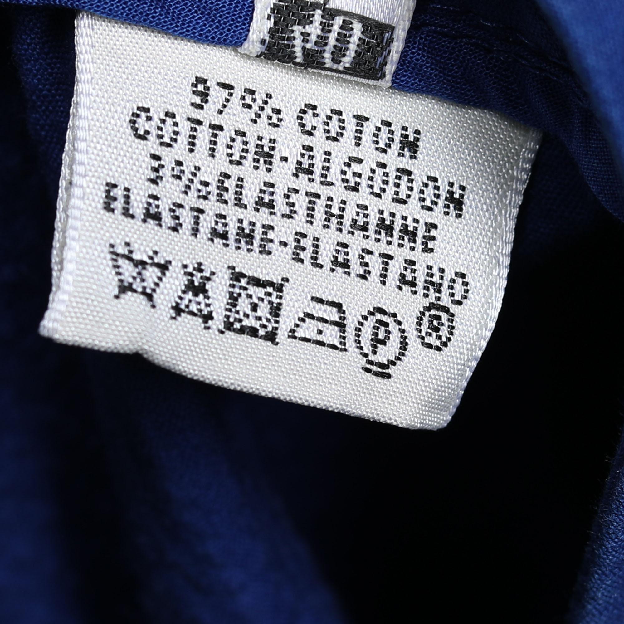 Hermes Blue Cotton Pleat Detailed Shorts M 1