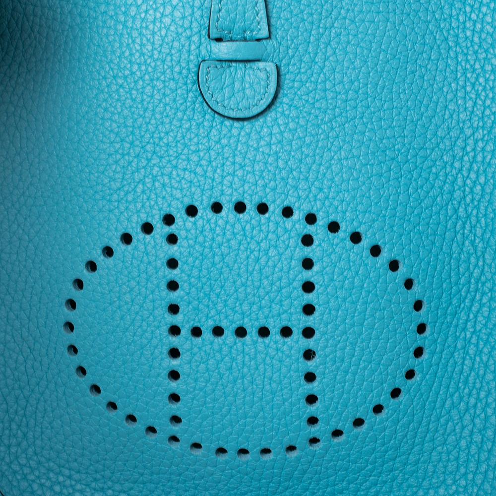 Women's Hermes Blue De Nord Epsom Leather Evelyne TPM Bag