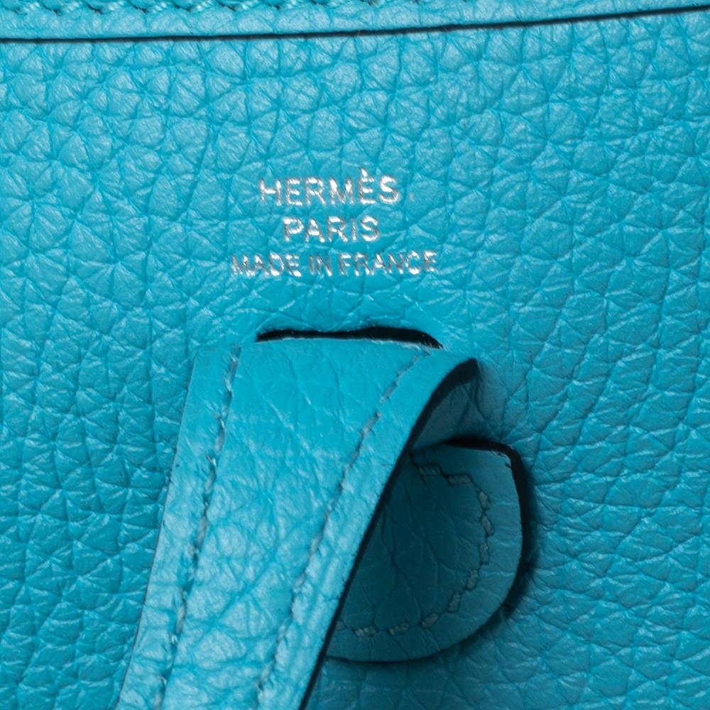 Hermes Blue De Nord Epsom Leather Evelyne TPM Bag 1