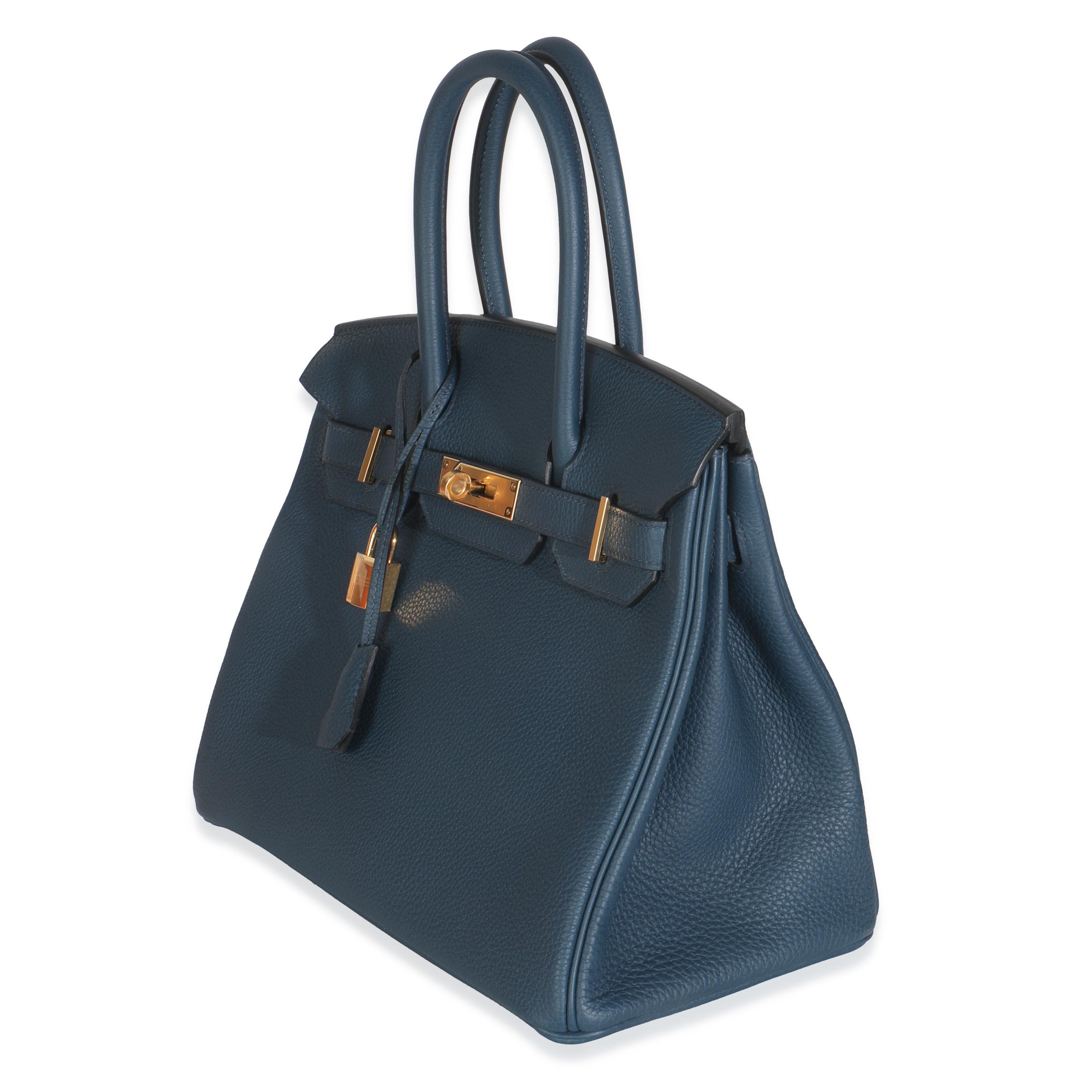 Donna Hermès Birkin 30 GHW Blu De Prusse Togo in vendita