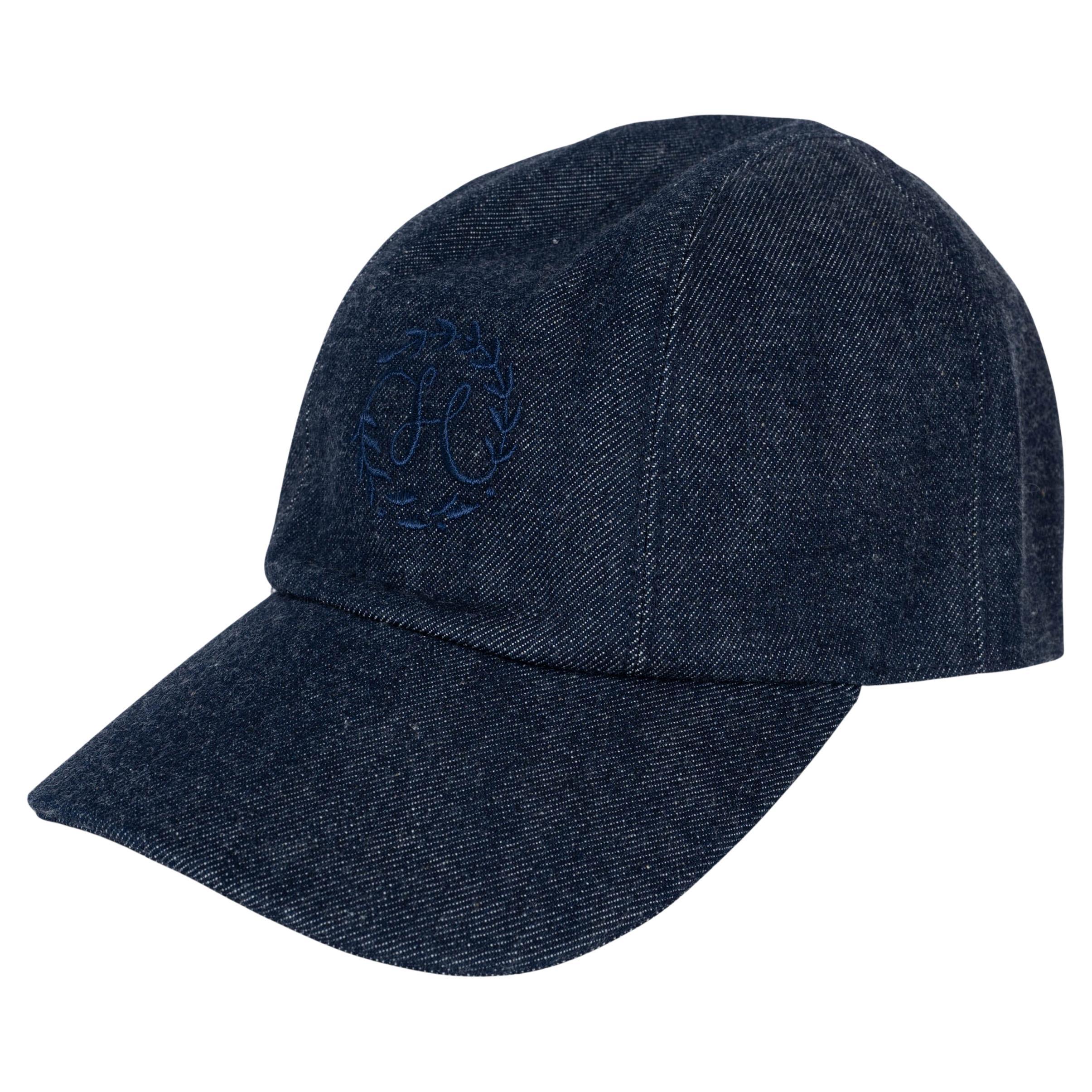 HERMES tejano azul DAVIS H PRIMAVERA Gorra de béisbol 57
