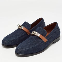 Hermès Blue Denim Destin Loafers Size 36.5