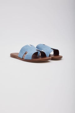 Hermès Blue Denim Izmir Sandal (EU 47)