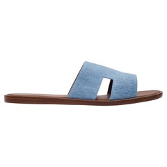 Hermès Blue Denim Izmir Sandal (EU 47)