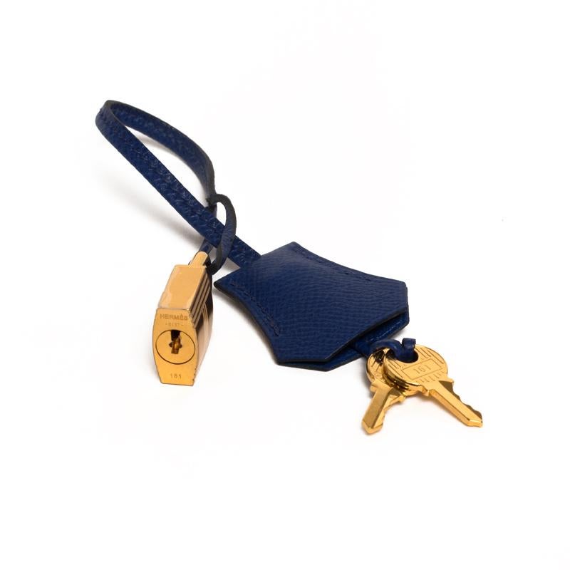Women's or Men's Hermes Blue Electric Birkin 30 Epsom Gold Hardware