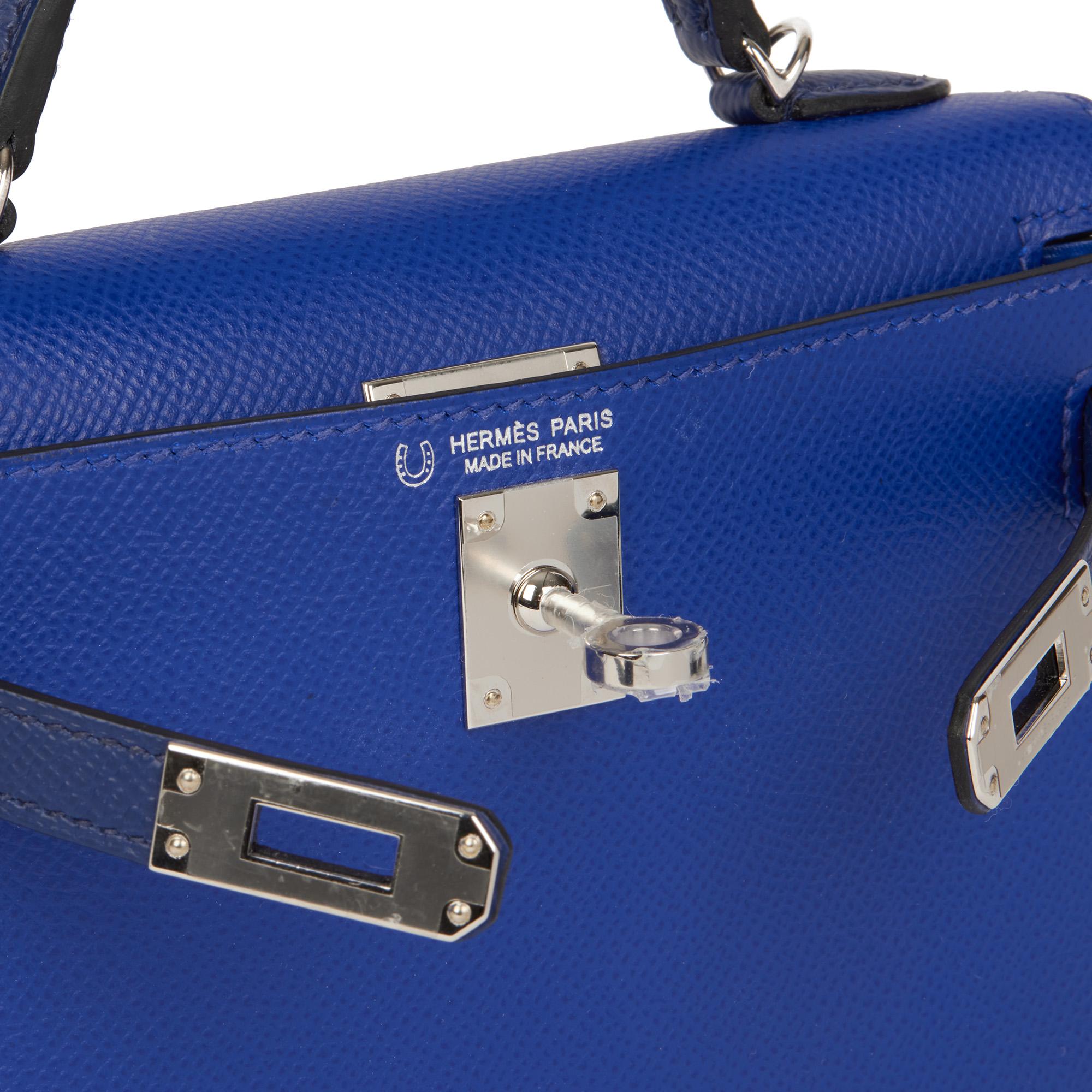 HERMÈS Blue Electric & Blue Saphir Epsom Leather HSS Special Order Kelly 20cm II 2