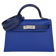 HERMÈS Blue Electric & Blue Saphir Epsom Leather HSS Special Order Kelly 20cm II