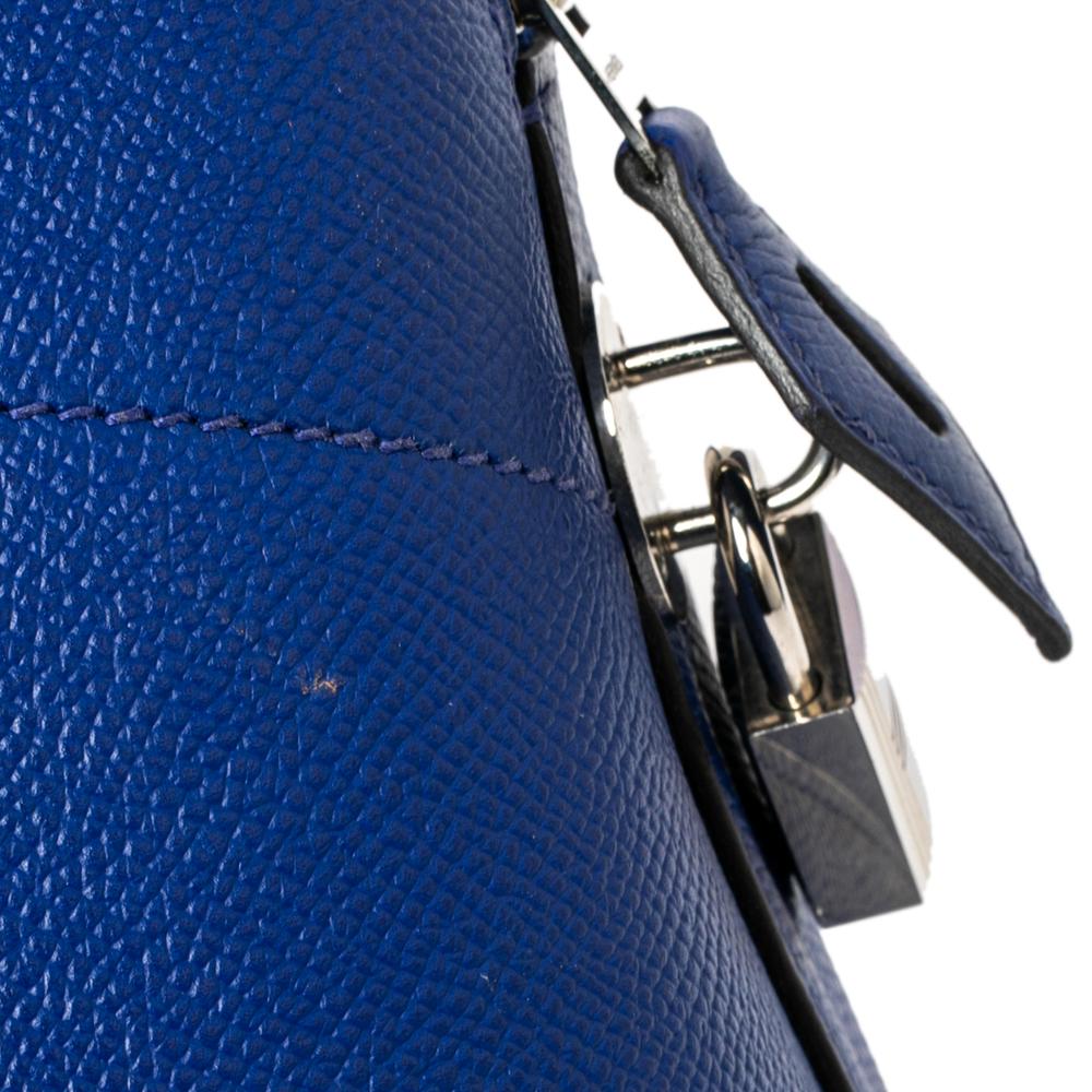 Hermes Blue Electric Epsom Leather Palladium Finish Bolide 35 Bag 9